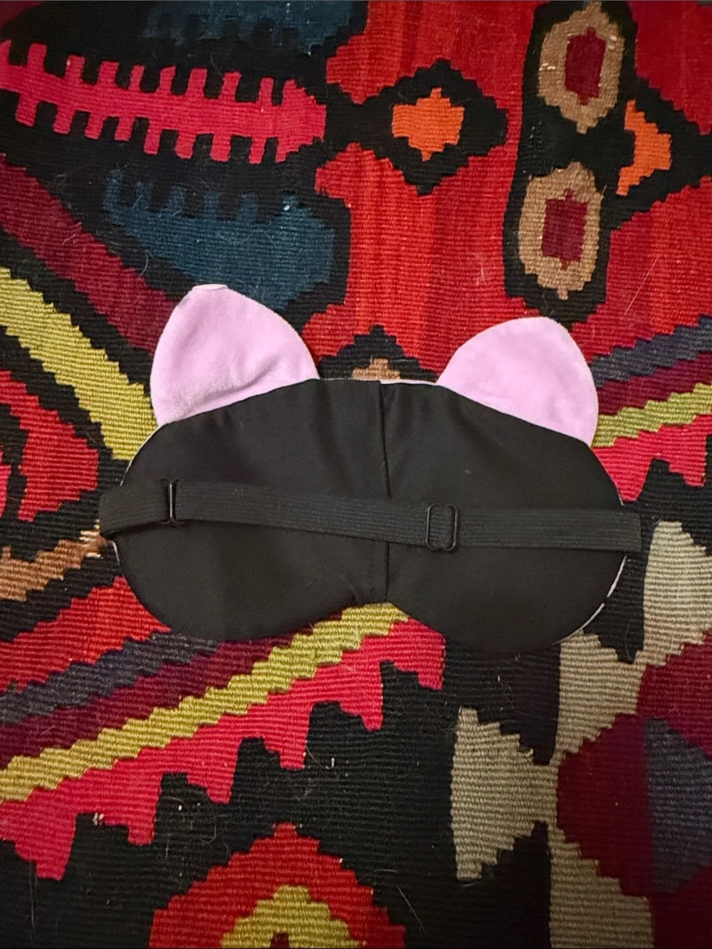 Pink Cat Eye Mask for Cats - Soft Plush Sleep Mask